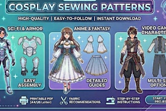 do cosplay sewing pattern eva foam wearable armor 3d halloween cosplay creation