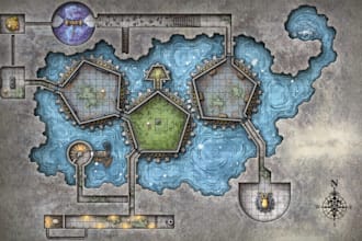 create custom dnd world maps, battle maps, fantasy maps, ttrpg maps, dungeon map