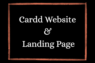 design a responsive carrd website and landing for you