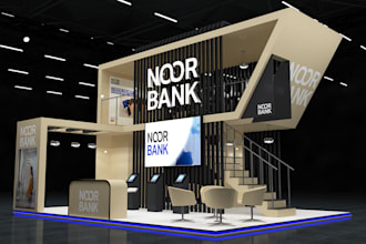 design high end 3d exhibition stall, trade booth and kiosk
