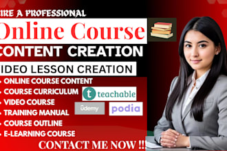 dev a full course outline, script, slide design package for udemy or teachable