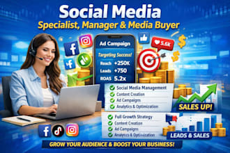 be your social media specialist, manager, and media buyer