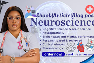 do neuroscience, medical writing, neurology, cognitive science, clinical ebooks
