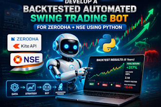 develop a backtested automated swing trading bot for zerodha nse using python