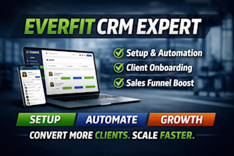 be everfit expert, everfit crm expert for setup, automation for fitness coaches