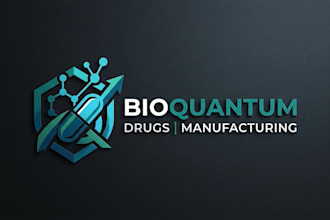 design a professional and clean drugs manufacturing logo