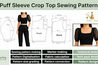 create easy to follow crop top sewing patterns with step by step instructions