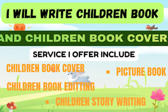 write children book and children book cover