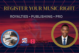 register your songs with pro and set up music publishing
