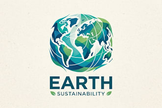 design a modern and impactful earth logo