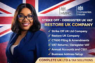strike off uk ltd, deregister uk vat, uk ct600 amendment, restore uk company