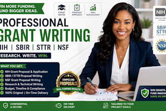 write nih grant proposal, nih grant application, sbir sttr nsf grant writing
