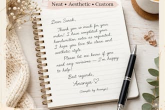 create beautiful handwritten notes, letters, and aesthetic