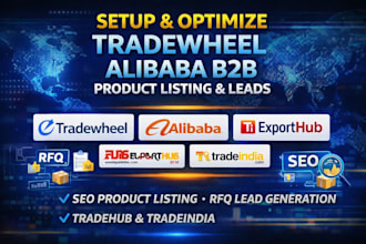 setup optimize tradewheel exporthub tradeindia alibaba b2b product listing leads