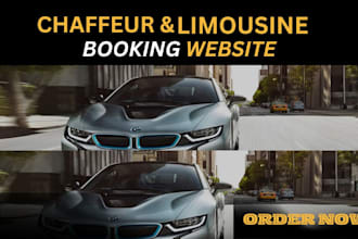 design limousine website, chauffeur website, taxi booking website, taxi website