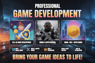 develop or fix your unity 2d 3d platformer puzzle game with clean code