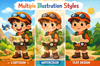 create childrens book illustrations, kids storybook art, and KDP book design
