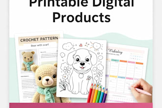 design printable pdfs crochet patterns coloring pages planners