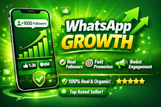 create whatsapp channel promotion, organic followers, whatsapp ads