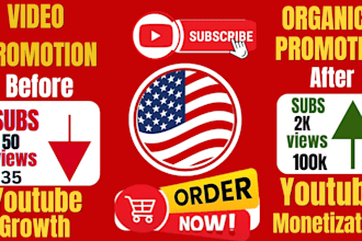 do USA youtube channel video promotion to gain USA views for video marketing