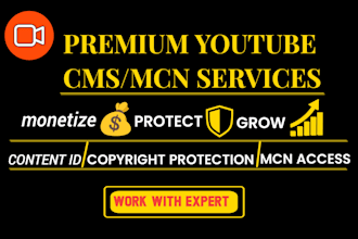 youtube cms and mcn expert, monetization and growth