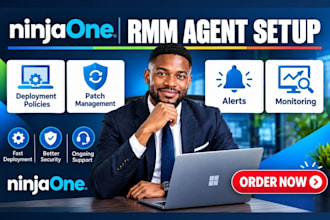 setup ninjaone rmm agent deployment policies patch management alerts monitoring