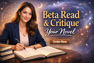 beta read your fantasy romance or sci fi novel and critique your manuscript