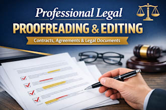 proofread and edit legal documents professionally