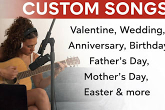 be your female country singer for custom song as a gift for birthday wedding