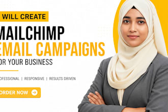create mailchimp email automation, flows, and email campaign
