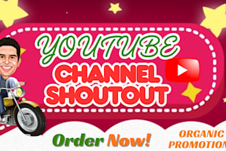 organic youtube influencer shoutout to 5m audience video channel promotion