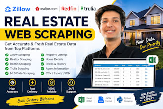 do zillow web scraping, realtor, redfin, trulia, real estate data scraping