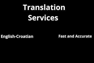 translate english to croatian and croatian to english manually
