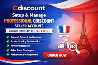 setup manage professional cdiscount seller account french marketplace SEO expert