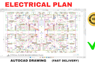 design electrical drawing and lighting layout in autocad