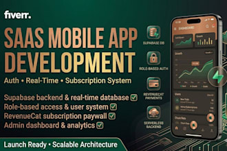 build your saas mobile app with auth, supabase backend and subscription paywall