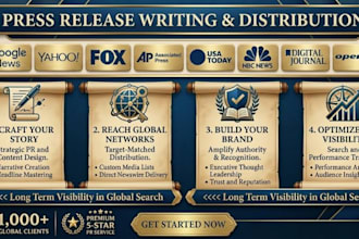 do press release writing and distribution, pr submission and submit guest post