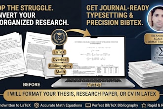 format your thesis, research paper, or CV in latex