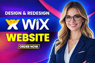 design wix website or redesign wix website, wix landing page