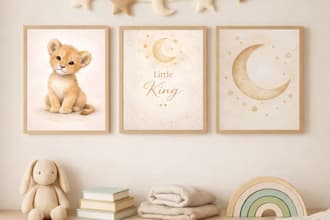 create custom minimalist nursery wall art printable