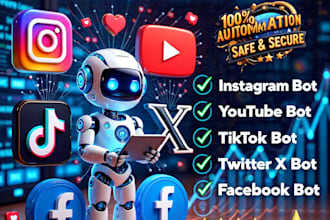 create youtube bot, instagram bot, social media bot, tiktok bot, twitter x bot