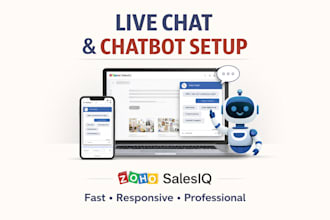 set up zoho salesiq live chat and chatbot for your website