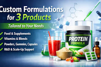 food formulation, vitamin product development chemist formulation