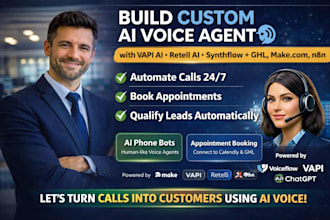 buid custom ai voice agent vapi ai retell synthflow agent ia make com