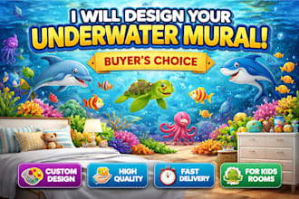 design underwater mural ocean wallpaper for kids room decor