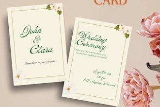 design unique invitation card for any events