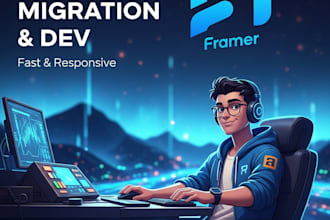 create a framer website, landing page, cms integration , framer expert designer