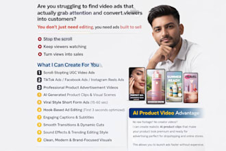 create ugc and ai product video ads for tiktok and facebook