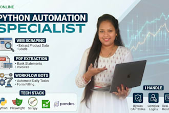 build python web scraping, PDF extraction, and automation bots