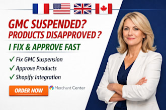 fix google merchant center suspension errors disapproved products setup gmc